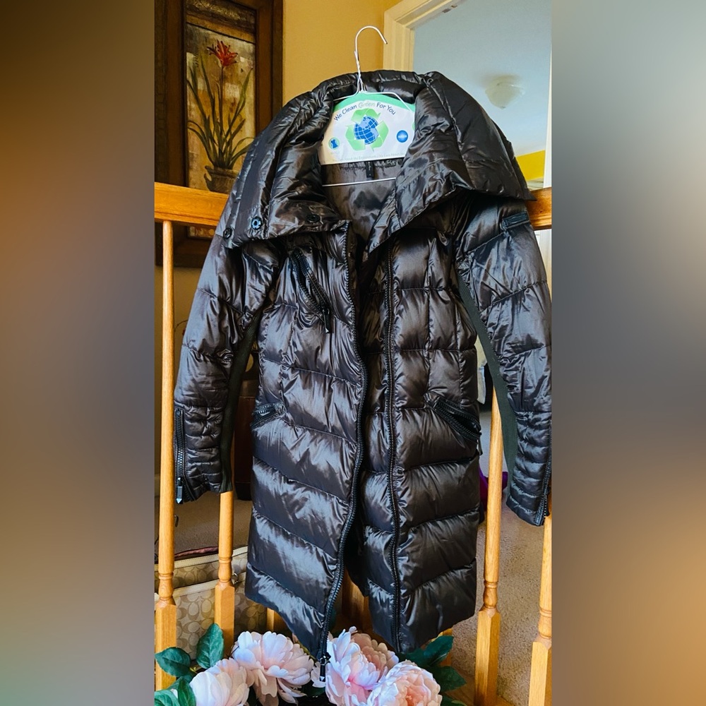 BCBG Dark Olive Green Puffer Coat